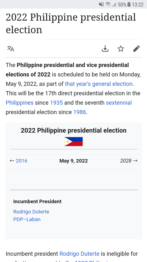 my idea for the next president of the phillipines