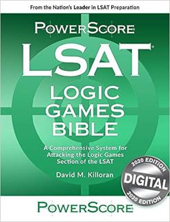 Download??(PDF)?? The PowerScore LSAT Logic Games Bible, 2020 edition. An advanced  LSAT prep system