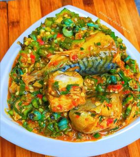 Our African dishes (appetizing okor soup)