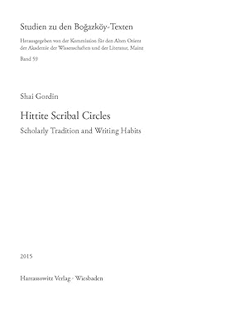 [PDF] Hittite Scribal Circles: Scholarly Tradition and Writing Habits (Studien Zu Den Bogazkoy-Text