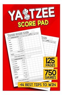 PDF Download Yatzee Score Pad: Yatzee Score Sheets for Scorekeeping | 6 x 9 in Size | Best tips to w