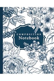 Ebook Free Composition Notebook College Ruled: Vintage Botanical Illustration, Cute Floral Aesthetic