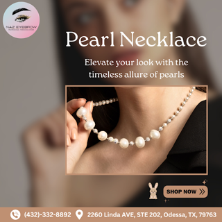 PEARL NECKLACE AVAILABLE AT NAZ EYEBROW, BUY NOW