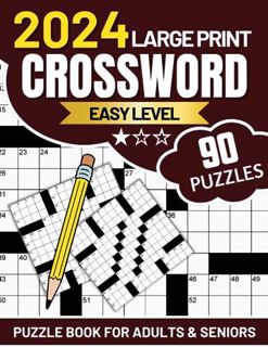 (Read) [Online] 2024 Large Print Easy Crossword Puzzle Book For Adults & Seniors 90 Puzzles