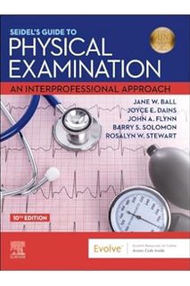 (Free Pdf) Seidel's Guide to Physical Examination: An Interprofessional Approach (Mosby's Guide to P