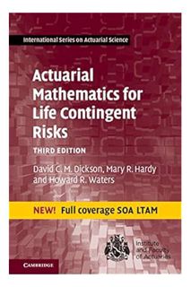 (DOWNLOAD (EBOOK) Actuarial Mathematics for Life Contingent Risks (International Series on Actuarial