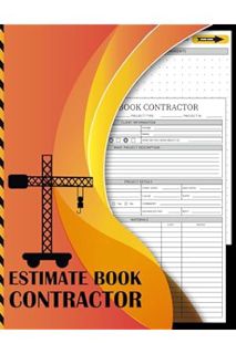 (PDF Download) Estimate Book Contractor: Job Estimate Quote Record Book with Client Contact Log, Dot