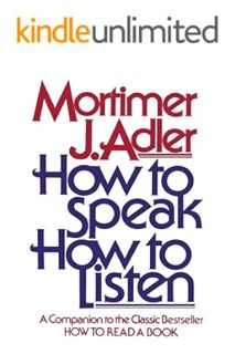 Download Ebook How to Speak How to Listen by Mortimer Jerome Adler