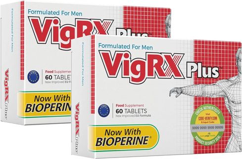 VigRX Plus Male Virility Herbal Dietary Supplement Pill - 60 Tablets (2 Box)