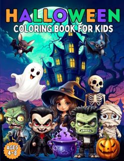 (READ-PDF) Halloween Coloring Book: 50 Spooktacular Pages To Color For Kids Ages 4-8