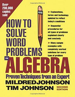 READ EBOOK EPUB KINDLE PDF How to Solve Word Problems in Algebra, (Proven Techniques from an Expert)