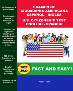 Access EPUB KINDLE PDF EBOOK Examen de Ciudadania Americana Espanol y Ingles: U.S. Citizenship Test