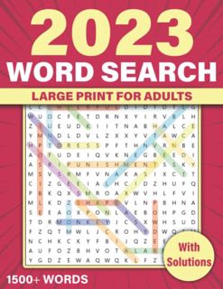 [Get] [EBOOK EPUB KINDLE PDF] 2023 Word Search for Adults Large Print: Anti eye strain Word Search P