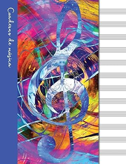 ~Download~ (PDF) Cuaderno de música: Cuaderno de pentagramas - Cubierta azul (Cuadernos de música)
