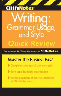 Read [PDF EBOOK EPUB KINDLE] CliffsNotes Writing: Grammar, Usage, and Style Quick Review: 3rd Editio