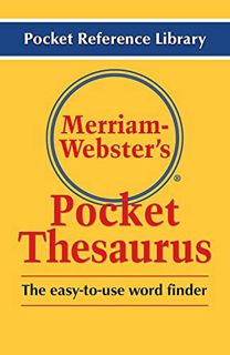 ACCESS EPUB KINDLE PDF EBOOK Merriam-Webster's Pocket Thesaurus, Newest Edition, (Flexi Paperback) (