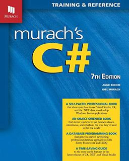 [View] KINDLE PDF EBOOK EPUB Murach's C# (7th Edition) by  Joel Murach &  Anne Boehm 💗