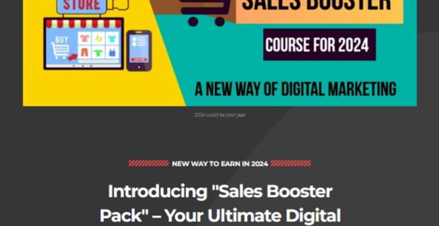 "Sales Booster Pack" – Your Ultimate Digital Marketing Mastery Course 2024