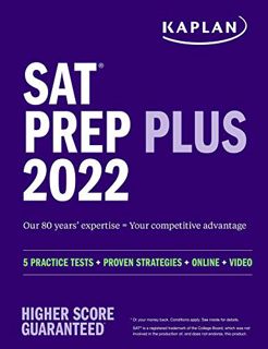VIEW [EPUB KINDLE PDF EBOOK] SAT Prep Plus 2022: 5 Practice Tests + Proven Strategies + Online + Vid