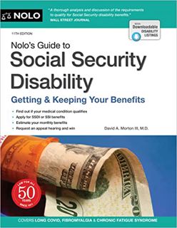 [READ] EBOOK EPUB KINDLE PDF Nolo's Guide to Social Security Disability: Getting & Keeping Your Bene