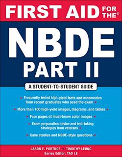 [Access] EBOOK EPUB KINDLE PDF First Aid for the NBDE Part II (First Aid Series) by  Jason Portnof &