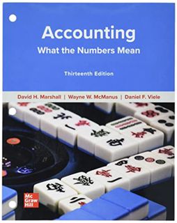 GET PDF EBOOK EPUB KINDLE Loose Leaf for Accounting: What the Numbers Mean by  David Marshall,Wayne