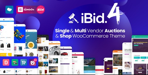 iBid - Multi Vendor Auctions Best WooCommerce Wordpress Theme: Elevate Your Online Marketplace