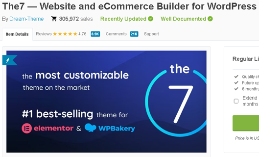 The7 — Website and eCommerce Builder for WordPress Theme