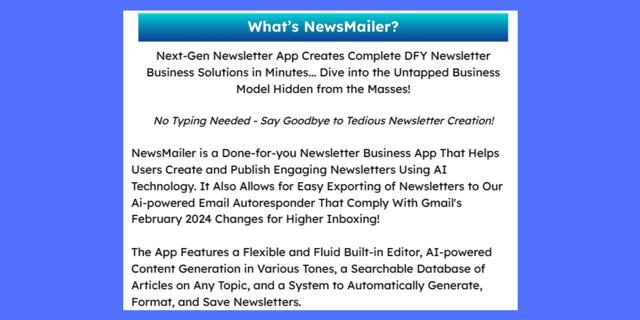 NewsMailer Review:  Send UNLIMITED emails to Unlimited Subscribers.