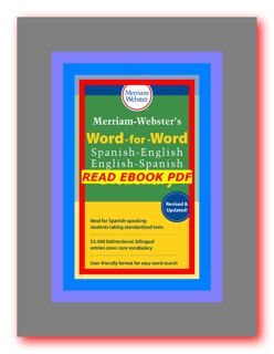 READDOWNLOAD# Merriam-Webster's Word-for-Word Spanish-English Dictionary (Multilingual  English and