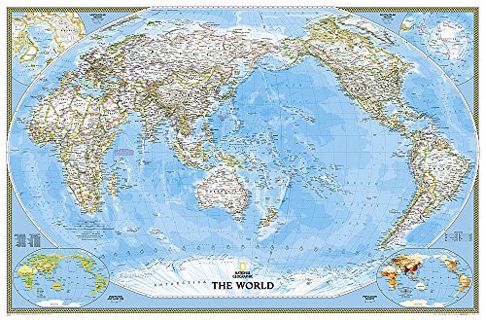 [Read] [EPUB KINDLE PDF EBOOK] National Geographic World, Pacific Centered Wall Map - Classic - Lami