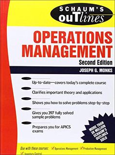 [Read] [PDF EBOOK EPUB KINDLE] Schaum's Outline of Operations Management by  Joseph Monks 📔