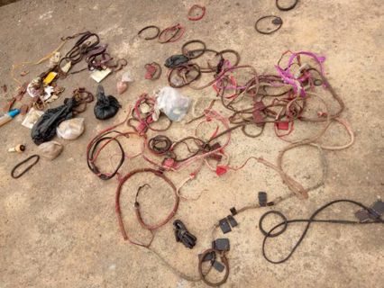 AMOTEKUN ARRESTED I68 INVADERS WITH DANGEROUS WEAPONS  INSIDE TWO TRAILERS IN ONDO.