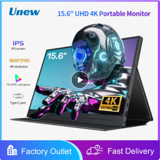 15.6 inch Portable Monitor FHD 3840X2160 Ultra-Thin 4K IPS Screen for PC External Display with USB-C