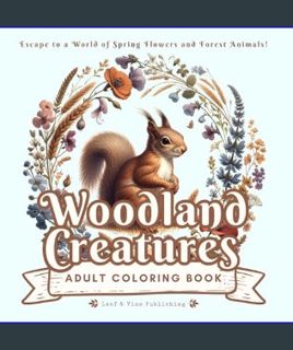 EBOOK [PDF] Woodland Creatures Adult Coloring Book: Escape to a World of Spring Flowers and Forest