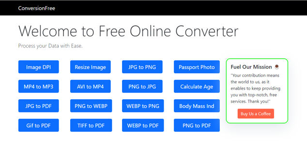 Resize, Compress, and Convert Images for Free with ConversionFree Powerful Tools
