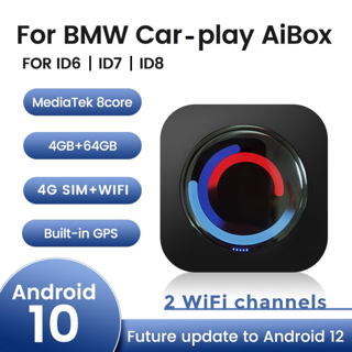 Android 10 Streaming AI TV box Fit For BMW ID6 ID7 ID8 Wireless Apple Carplay Upgrade