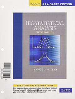 [READ] [KINDLE PDF EBOOK EPUB] Biostatistical Analysis (Books a la Carte) by  Jerrold Zar 📋