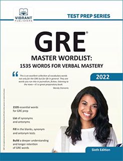 [Read] [EPUB KINDLE PDF EBOOK] GRE Master Wordlist: 1535 Words for Verbal Mastery (Test Prep Series)