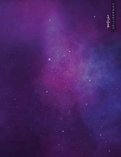 Read [PDF EBOOK EPUB KINDLE] Composition Notebook: College Ruled With 100 Pages, Purple Galaxy Sky F