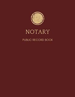READ [EPUB KINDLE PDF EBOOK] Notary Journal: Classic Burgundy Public Record Book by  Notary Design G