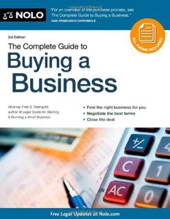 [View] [EPUB KINDLE PDF EBOOK] The Complete Guide to Buying a Business by  Fred Steingold J.D. 📃