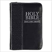 [PDF❤️Download✔️ KJV Holy Bible, Mini Pocket Bible – Zippered Black Faux Leather Bible w/Ribbon Mark