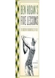 ♈️Full Access [Book]♈️ Ben Hogan's Five Lessons: The Modern Fundamentals of Golf by Ben Hogan Full P