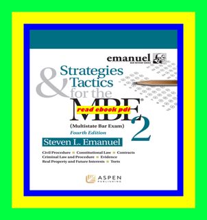 Full PDF Strategies &amp; Tactics for the MBE Multistate Bar Exam (The Bar Review  2) Full PDF