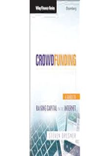 🔥[P.D.F_book]️❤️ Crowdfunding: A Guide to Raising Capital on the Internet (Bloomberg Financial) by