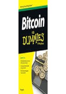 ✅[Download] [PDF]✅ Bitcoin For Dummies by . Prypto Full Access