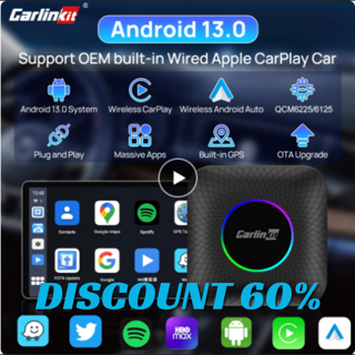 QCM6125 CarlinKit Smart TV Box CarPlay Ai Box Android 13 8G 128G Wired To Wireless CarPlay