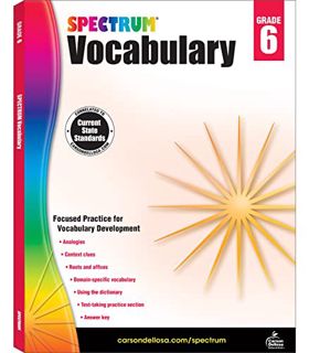 [VIEW] [PDF EBOOK EPUB KINDLE] Spectrum Grade 6 Vocabulary Workbook, 6th Grade Vocabulary Covering A