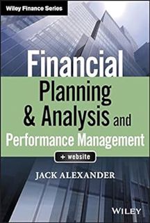 KINDLE Financial Planning & Analysis and Performance Management (Wiley Finance) BY Jack Alexander (